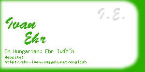 ivan ehr business card